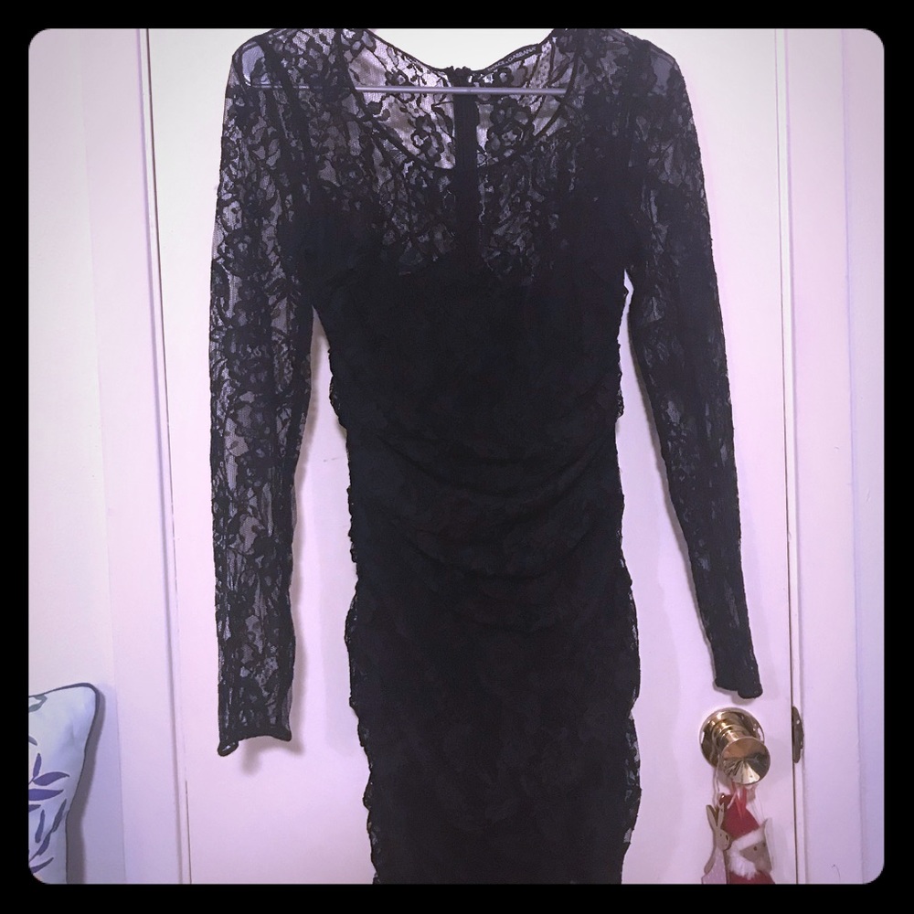 Dolce and Gabbana Chiffon and Lace Dress